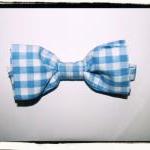 Checkered Bow Tie - Blue & White
